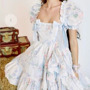 Selkie Mrs. Darcy Buttercream mini dress